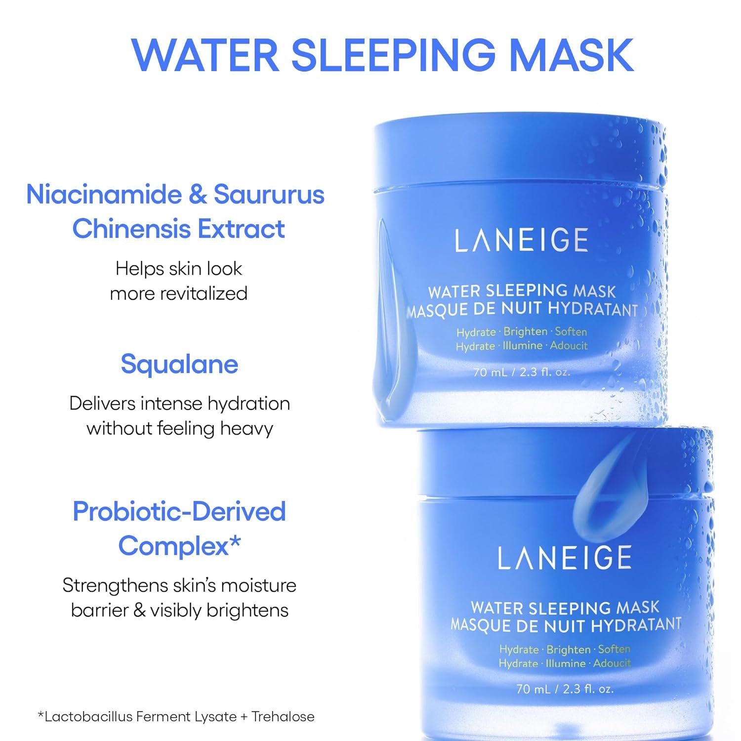 Icons to Go Set: Cream Skin, Water Bank Cream, Lip Sleeping Mask, Water Sleeping Mask, Travel Size, Full Size, Hydrate, Barrier-Boosting - Timeless Beauty