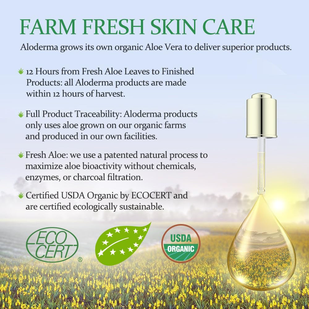 Organic Aloe Vera Gel for Face & Body, 96% Pure Aloe Gel Made within 12 Hours of Harvest, Ideal for Skin, Scalp, & Hair Hydration, Calming Moisturizer for Soothing after Sun Care Relief, 7Oz - Timeless Beauty