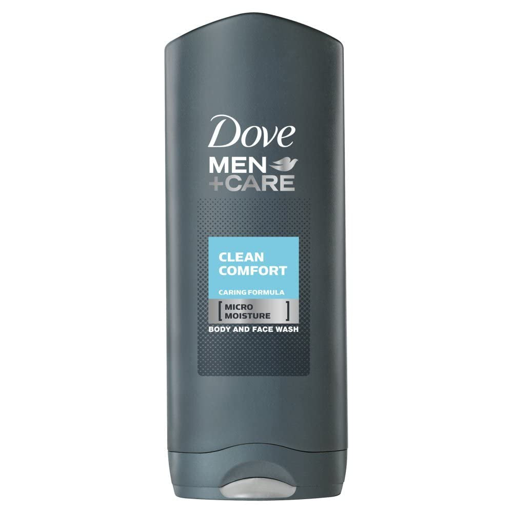 Men Care Body and Face Wash, Hydrating Clean Comfort, 250 Ml (8.5 Fl Oz), Value Bundle - Pack of 4