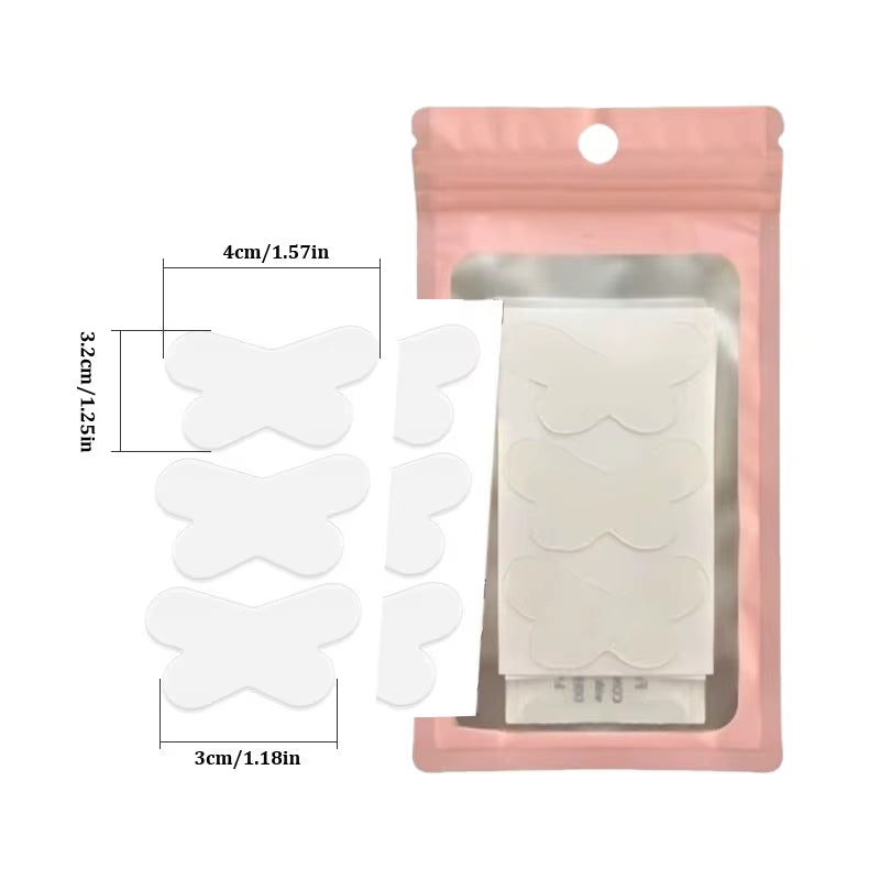 4/8/12/16/20/24/32Pcs Butterfly-Shaped Elf Ear Stickers Corrector Correction Patch Silicone Patches Tape Cosmetics Ears Primer