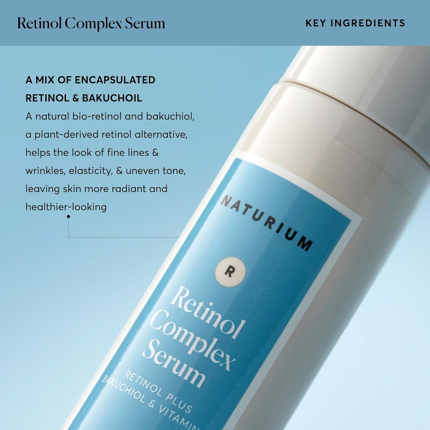 Retinol Complex Serum, Encapsulated Retinols & Bakuchiol, Refining & Smoothing Facial Serum, 1 Oz - Timeless Beauty