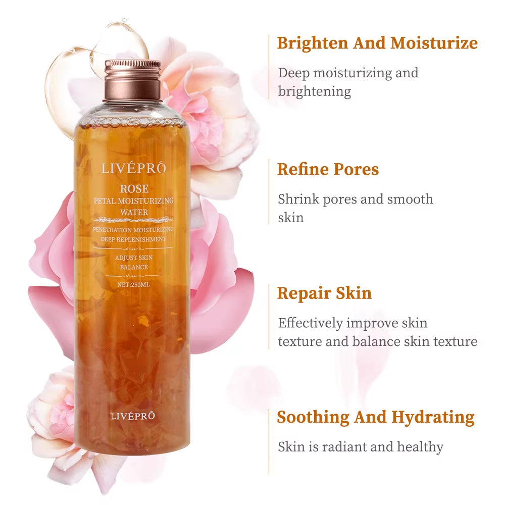 Rose Petal Water Skin Care Toner Skin Care Essence Foundation Moisturizing Skin Care - Timeless Beauty
