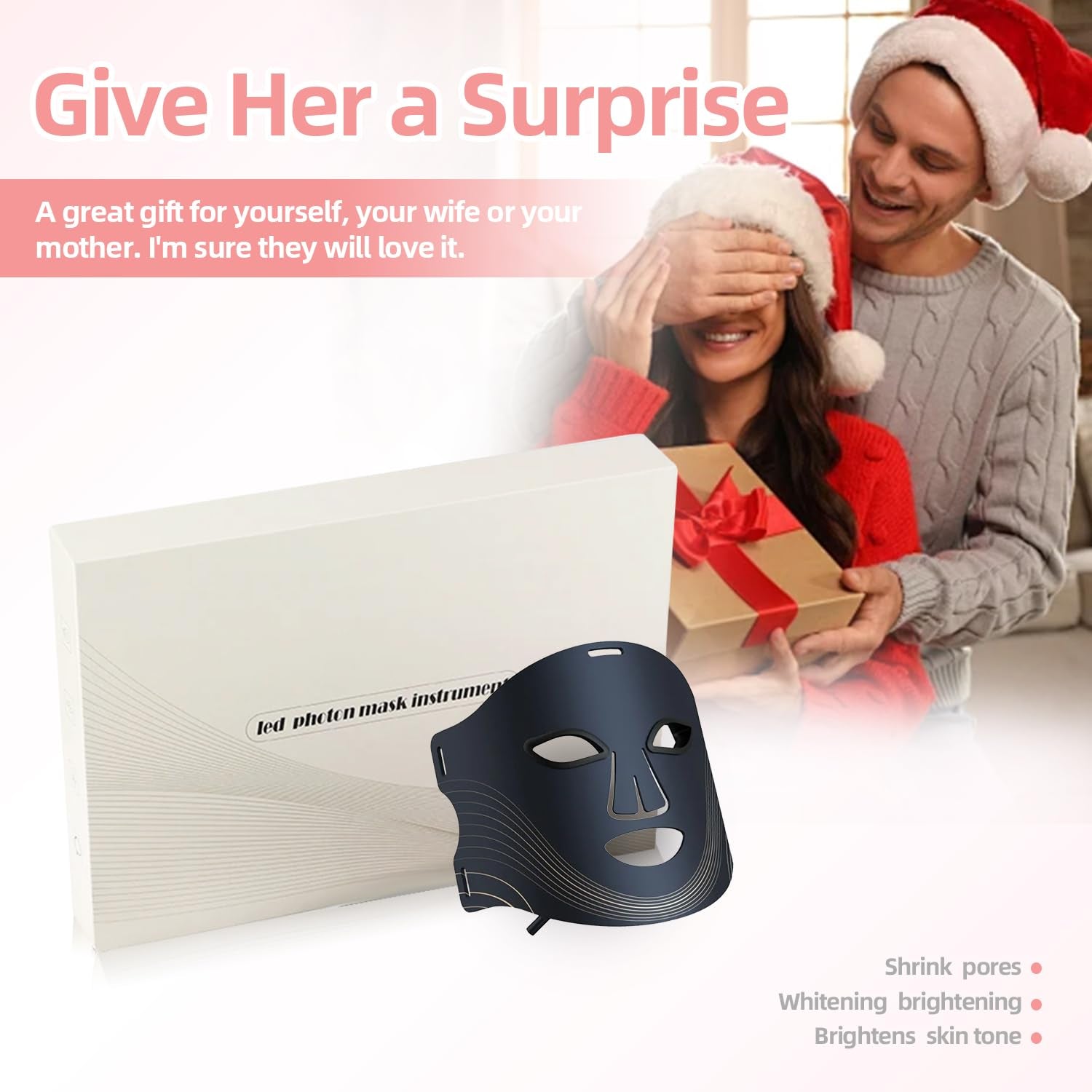 New Red Light Therapy for Face,Blue Red Light Therpy Mask for Face - Timeless Beauty