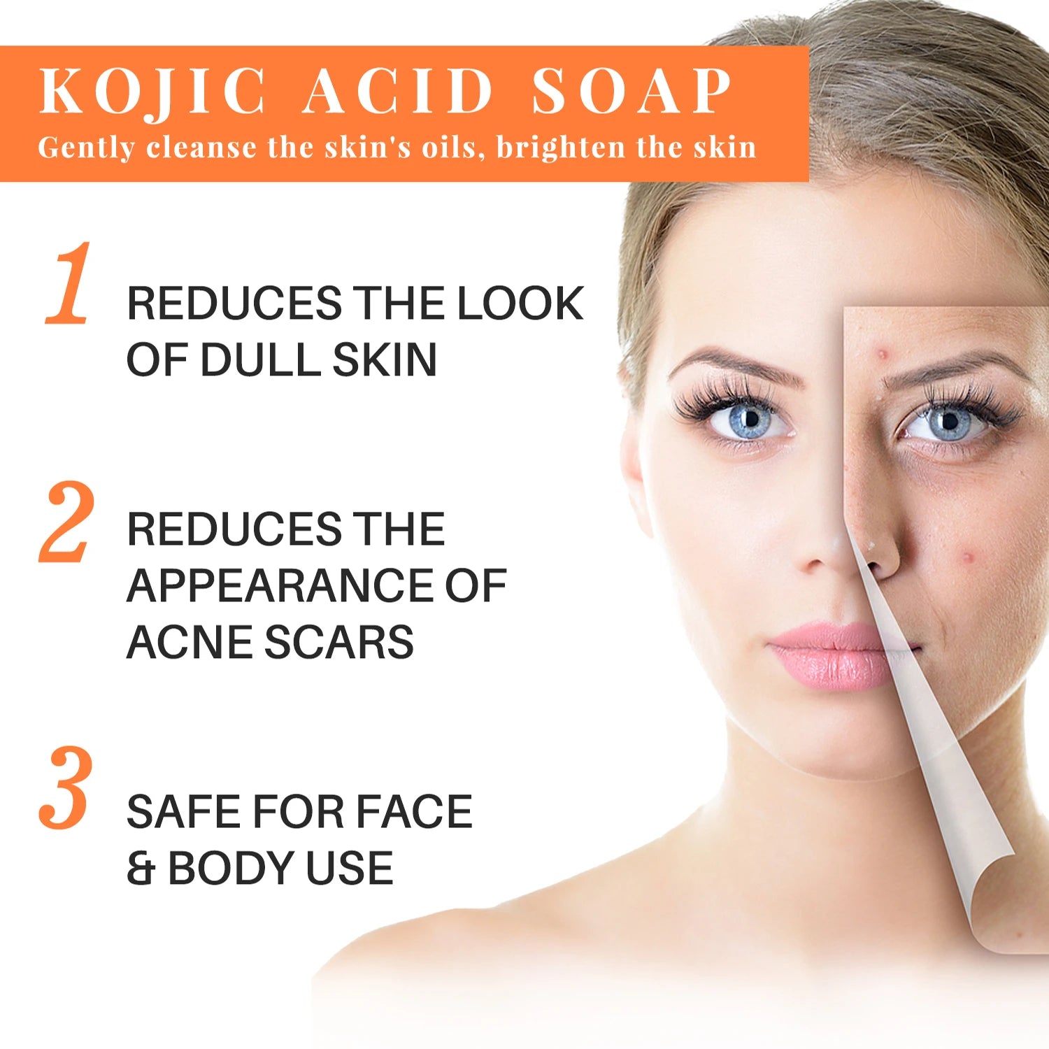 65G X2 Kojic Acid Soap Skin Lightening Even Skin Tone Facial Deep Cleaning Oil Control Moisturizing Skin Care Beauty Health - Timeless Beauty