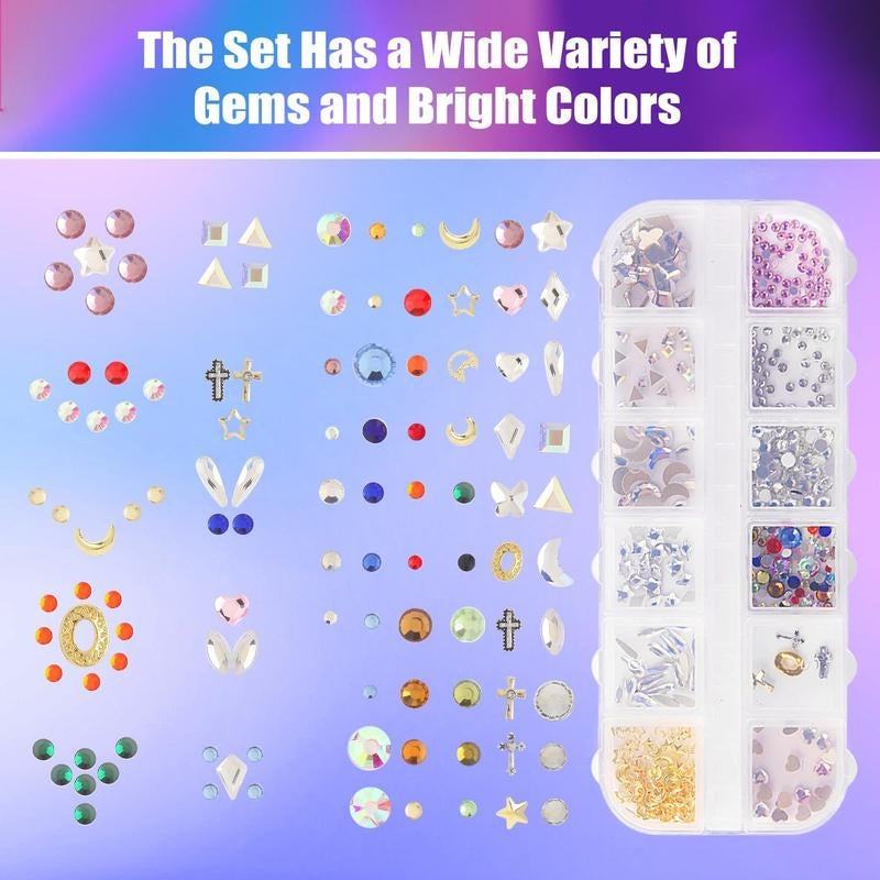 690 Pcs Teeth Gem Kit,Tooth Gems Kit for Teeth DIY Crystals Teeth Diamonds Jewel Kit for Girls Y2K Fashionable for Boys Harmless (690) Gel Oral Orthodontic Accessories Glitter
