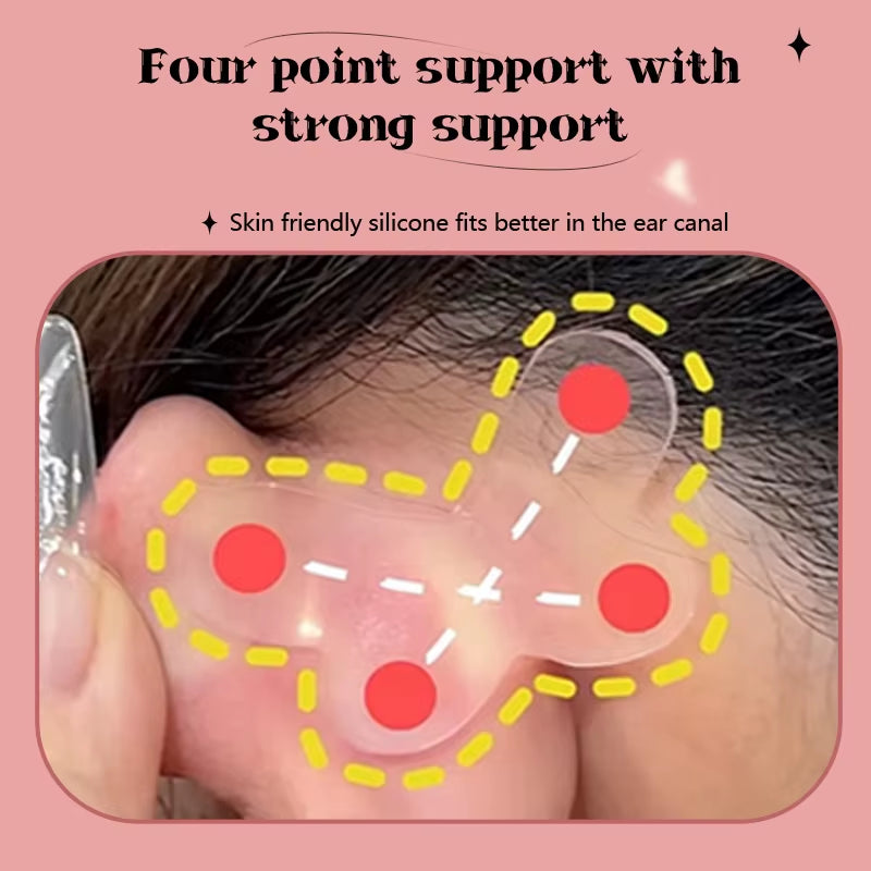 4/8/12/16/20/24/32Pcs Butterfly-Shaped Elf Ear Stickers Corrector Correction Patch Silicone Patches Tape Cosmetics Ears Primer
