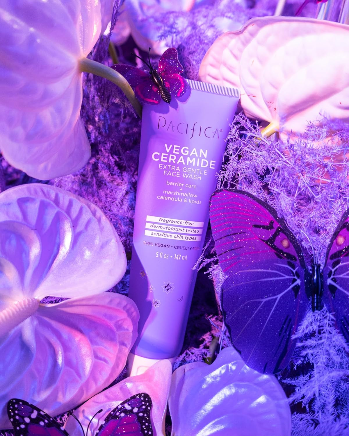 Face Wash Cleanser Vegan Ceramide Barrier Repair Extra Gentle for Daily Use Daily for Sensitive Skin, Fragrance Free, Calendula, Vegan & Cruelty-Free Dermatologist Tested - Timeless Beauty