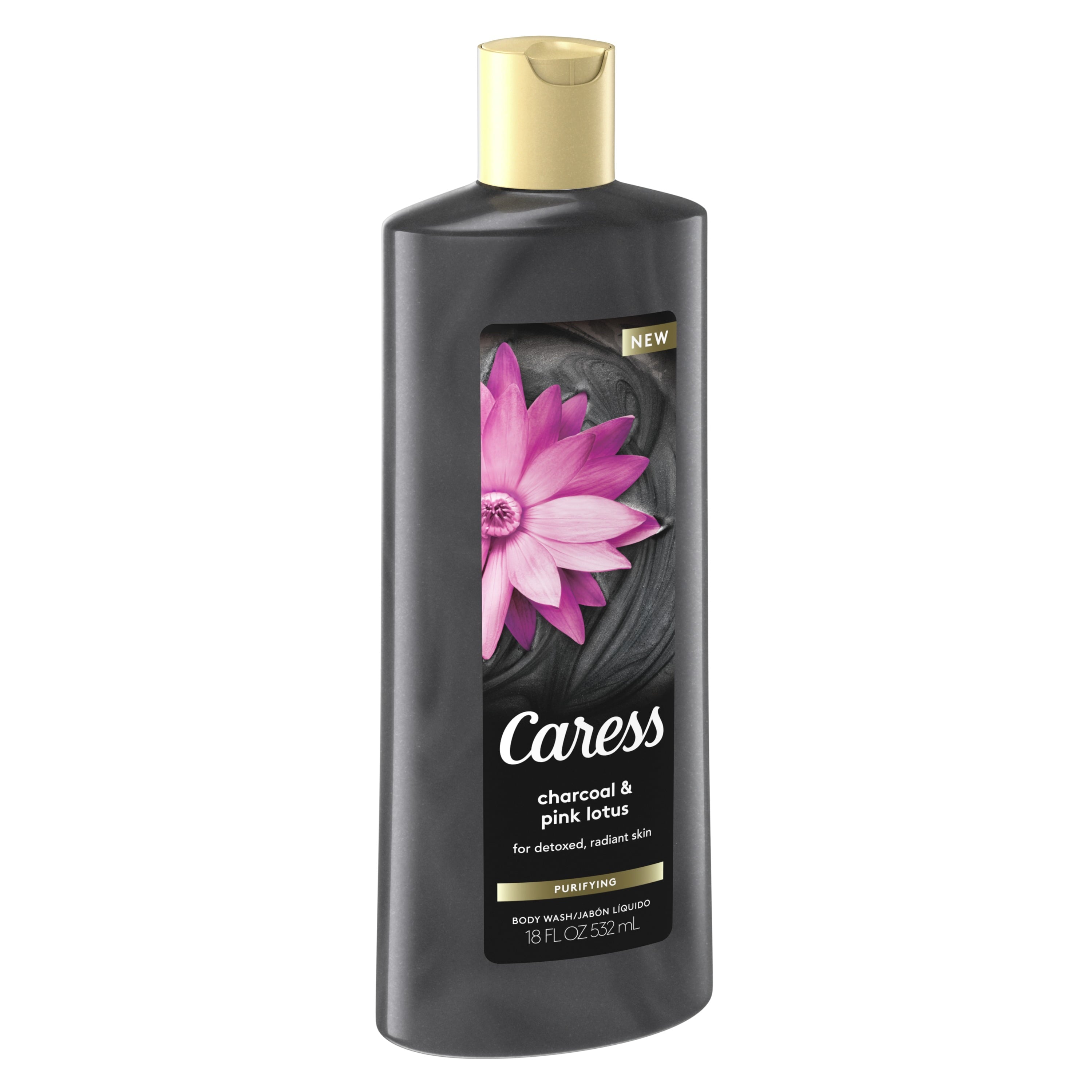 Charcoal and Pink Lotus Womens Body Wash 18 Oz - Timeless Beauty
