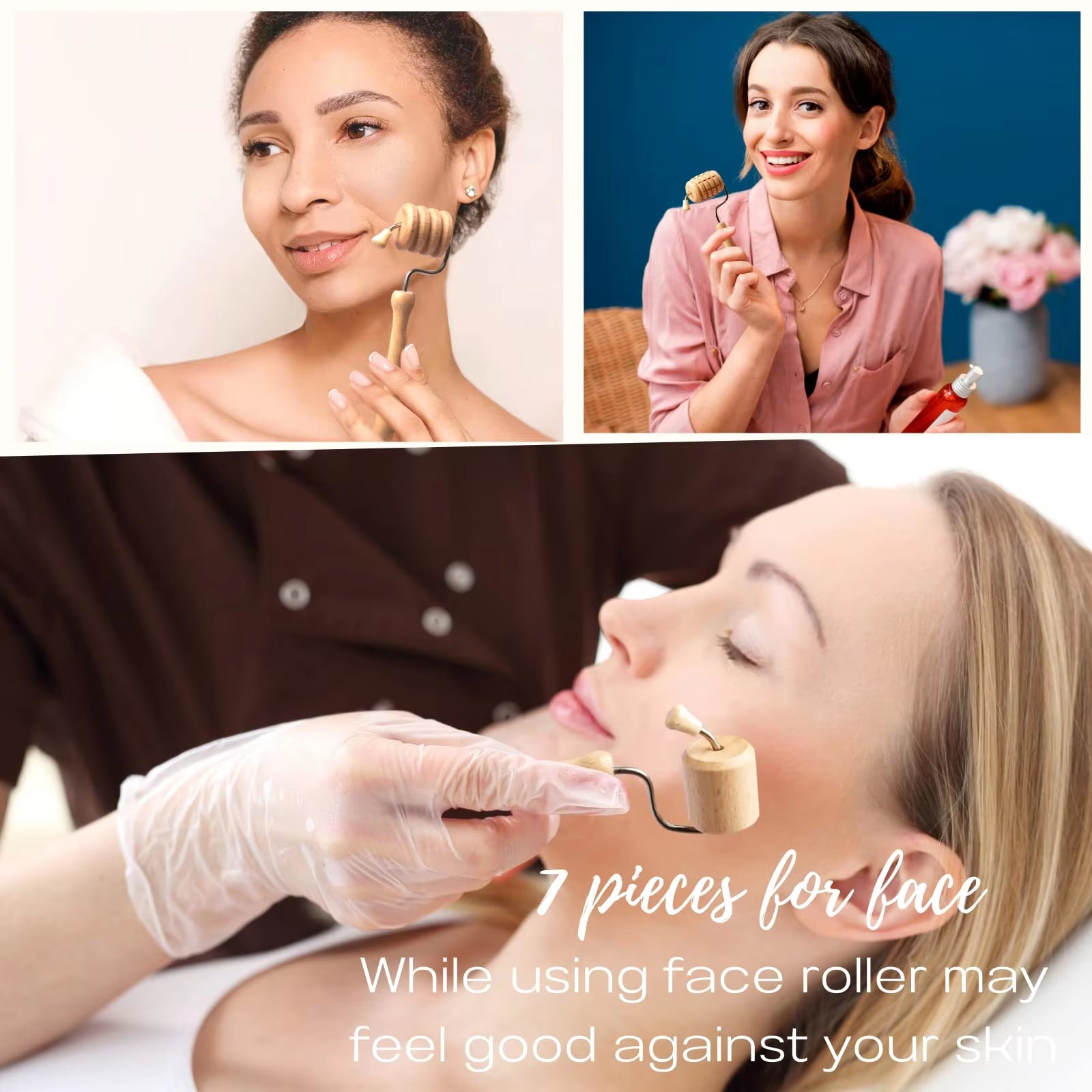 Wooden Facial Lifting Massage Facial Maderotherapy Masajeador Kit Gua Sha Tool Wood Therapy Wrinkle Remover Relaxation Skin Care - Timeless Beauty