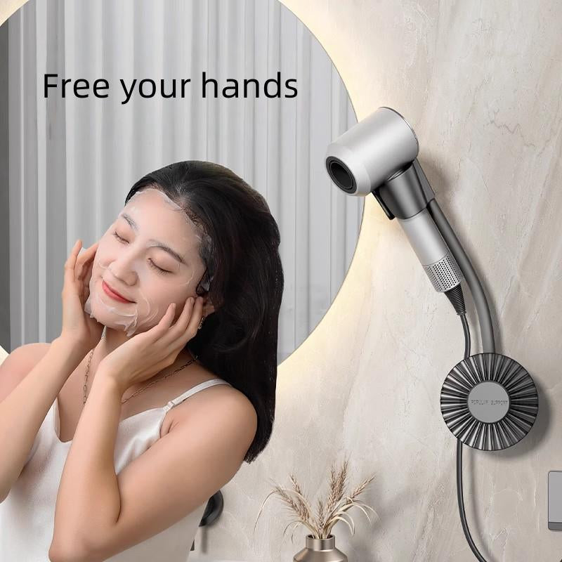 Hair Dryer Stand – Adjustable Angle & Height | Wire Storage, Hands-Free Styling Tool for Bathroom & Vanity - Timeless Beauty