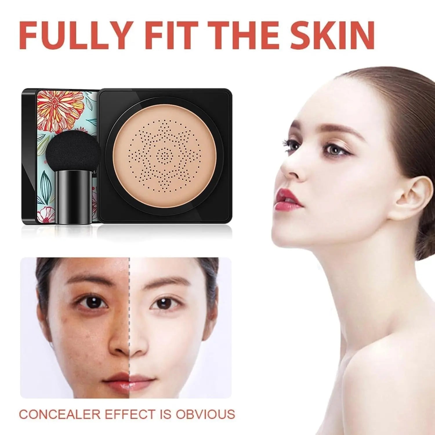 Beauty Linasi Clear Cover Beauty Cream, Air Cushion Bb Cream, Moisturizing Concealer, Makeup Long Lasting, Beauty Cream (B-Lvory, 1PCS) - Timeless Beauty