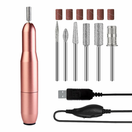 USB Nail Drill Set Electric Nail Polisher Portable Nail File Kit - Timeless Beauty