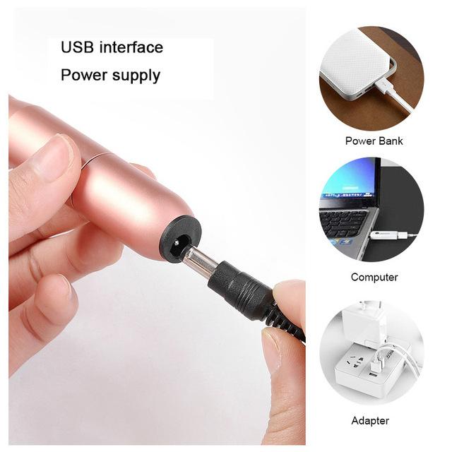 USB Nail Drill Set Electric Nail Polisher Portable Nail File Kit - Timeless Beauty