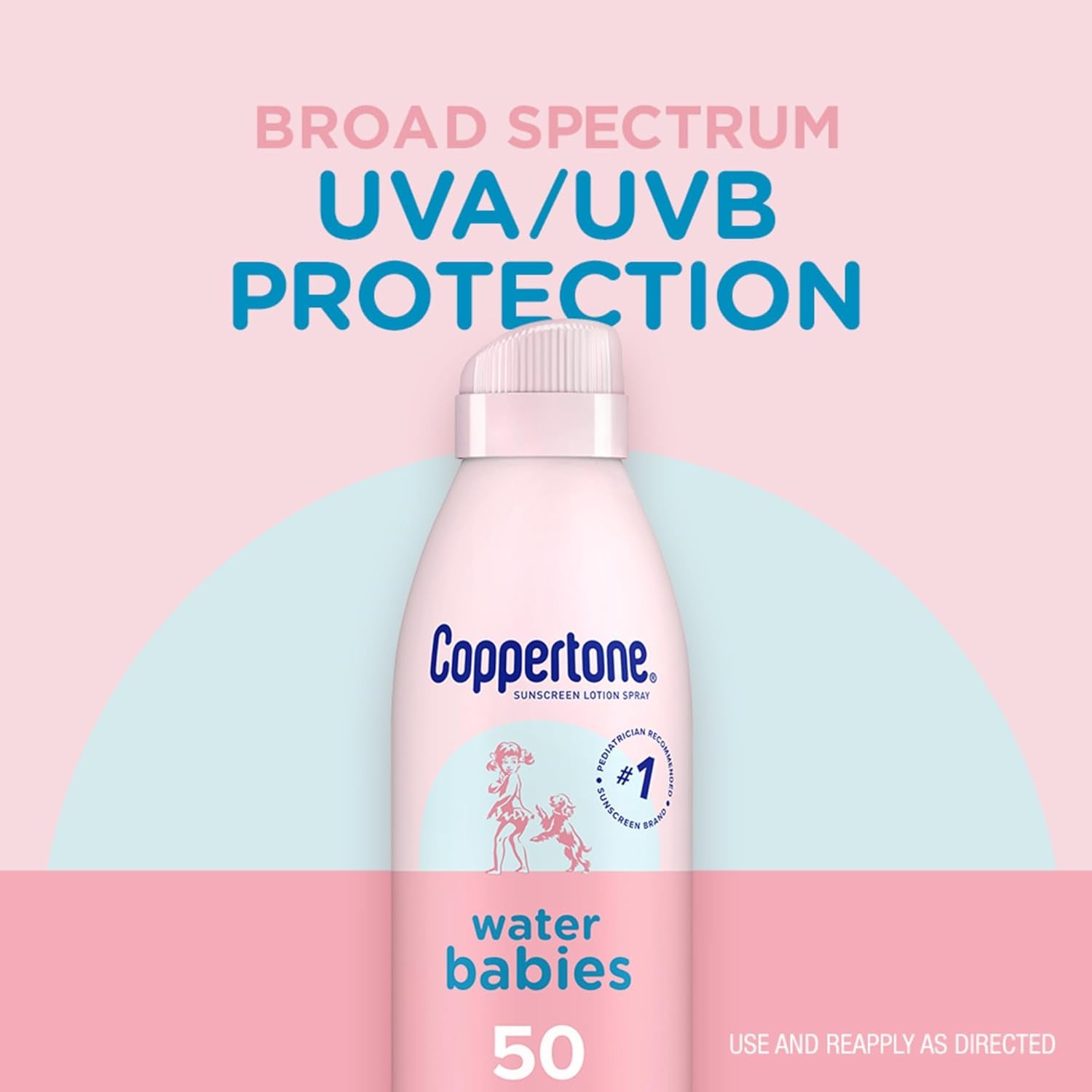 Waterbabies Sunscreen Spray, SPF 50 Baby Sunscreen, Spray on Sunscreen, 6 Oz, 2 Pack - Timeless Beauty