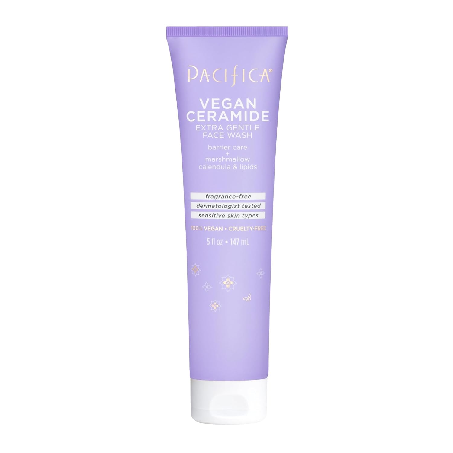 Face Wash Cleanser Vegan Ceramide Barrier Repair Extra Gentle for Daily Use Daily for Sensitive Skin, Fragrance Free, Calendula, Vegan & Cruelty-Free Dermatologist Tested - Timeless Beauty