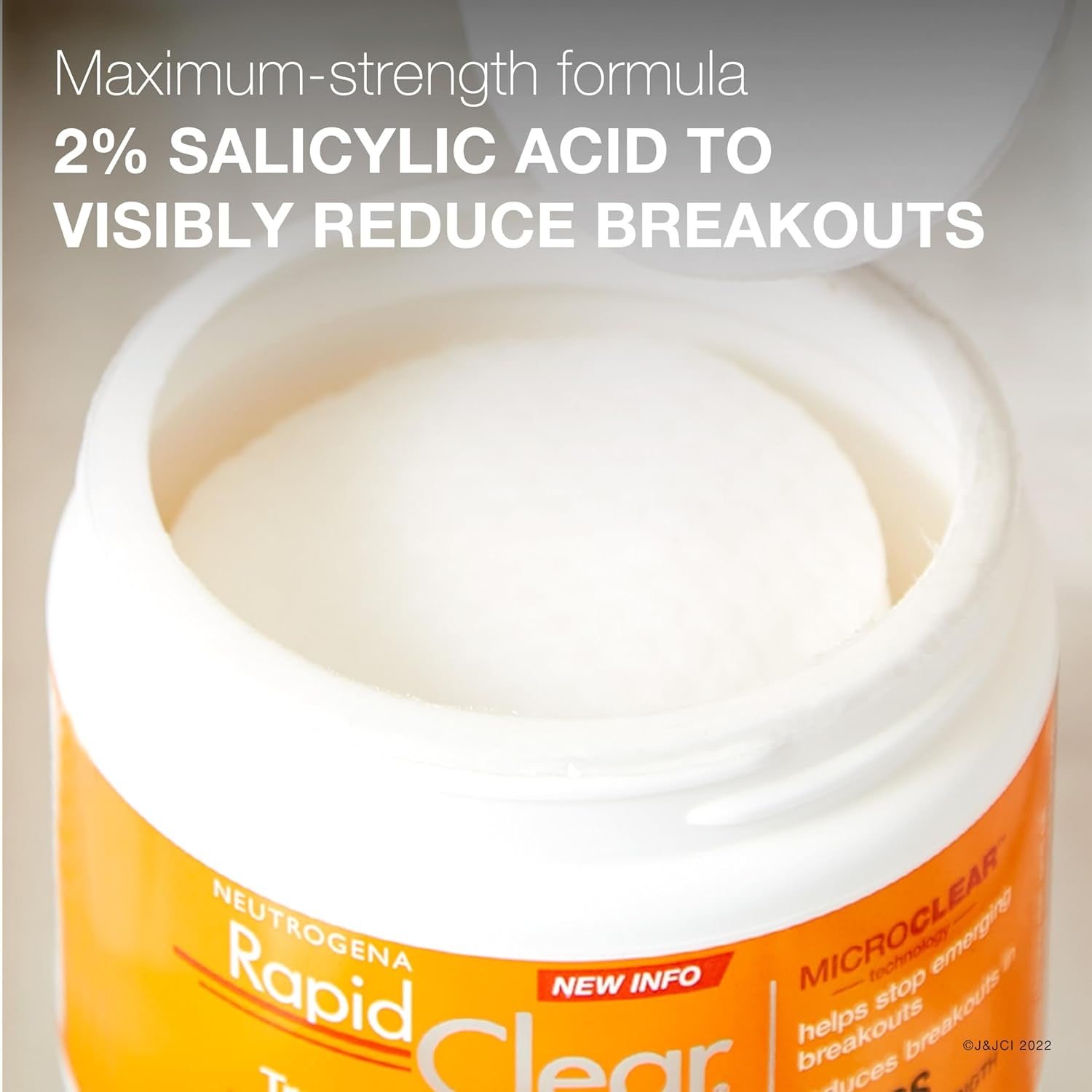 Rapid Clear Maximum Strength Acne Face Pads, for Acne Prone Skin, Salicylic Acid Treatment to Help Fight Breakouts, Oil-Free Facial Cleansing Pads with 2% Salicylic Acid Treatment, 60 Count - Timeless Beauty