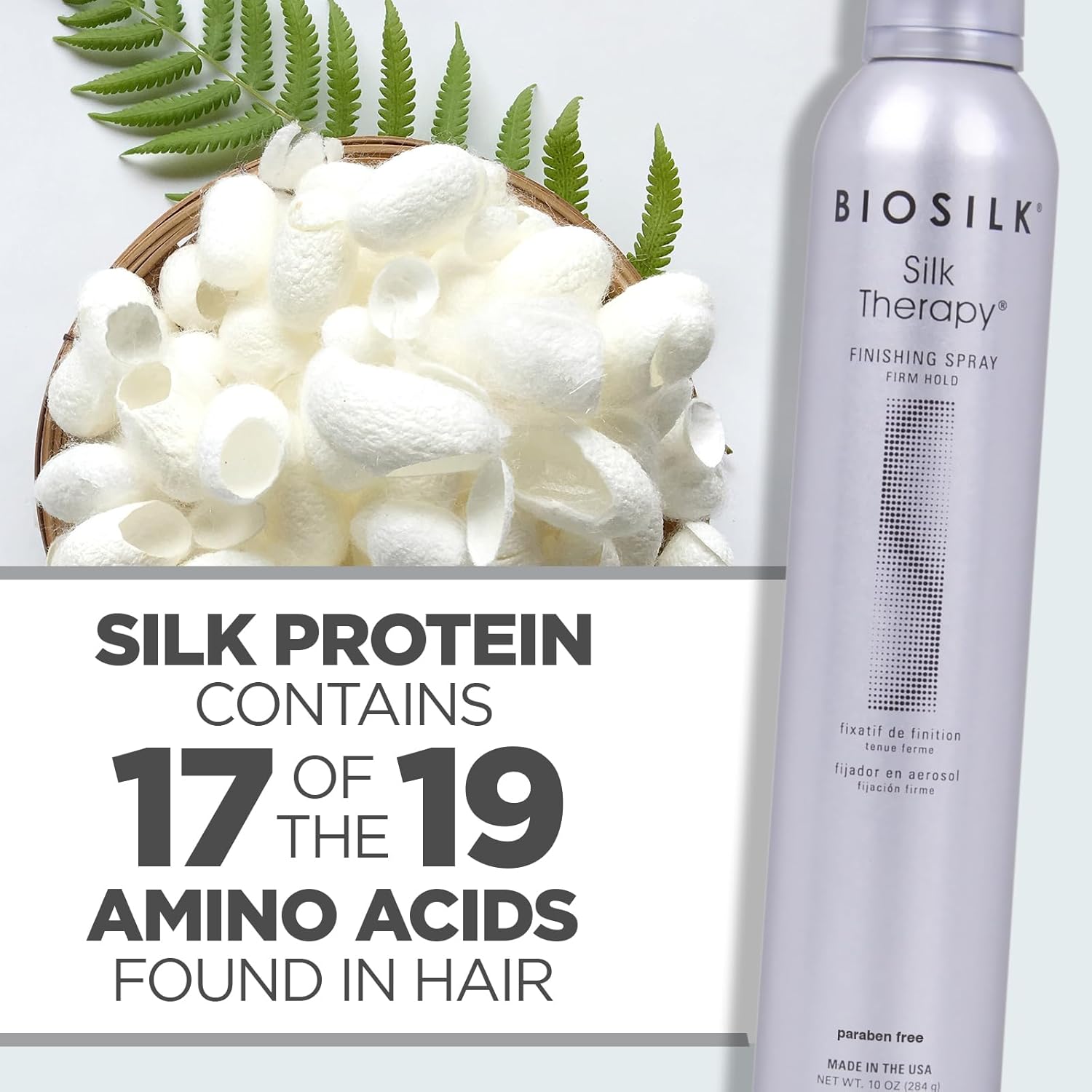 Silk Therapy Finishing Spray Firm Hold, Strong-Hold Hairspray for Long-Lasting Styles, Sulfate, Paraben, & Cruelty-Free, 10 Oz - Timeless Beauty