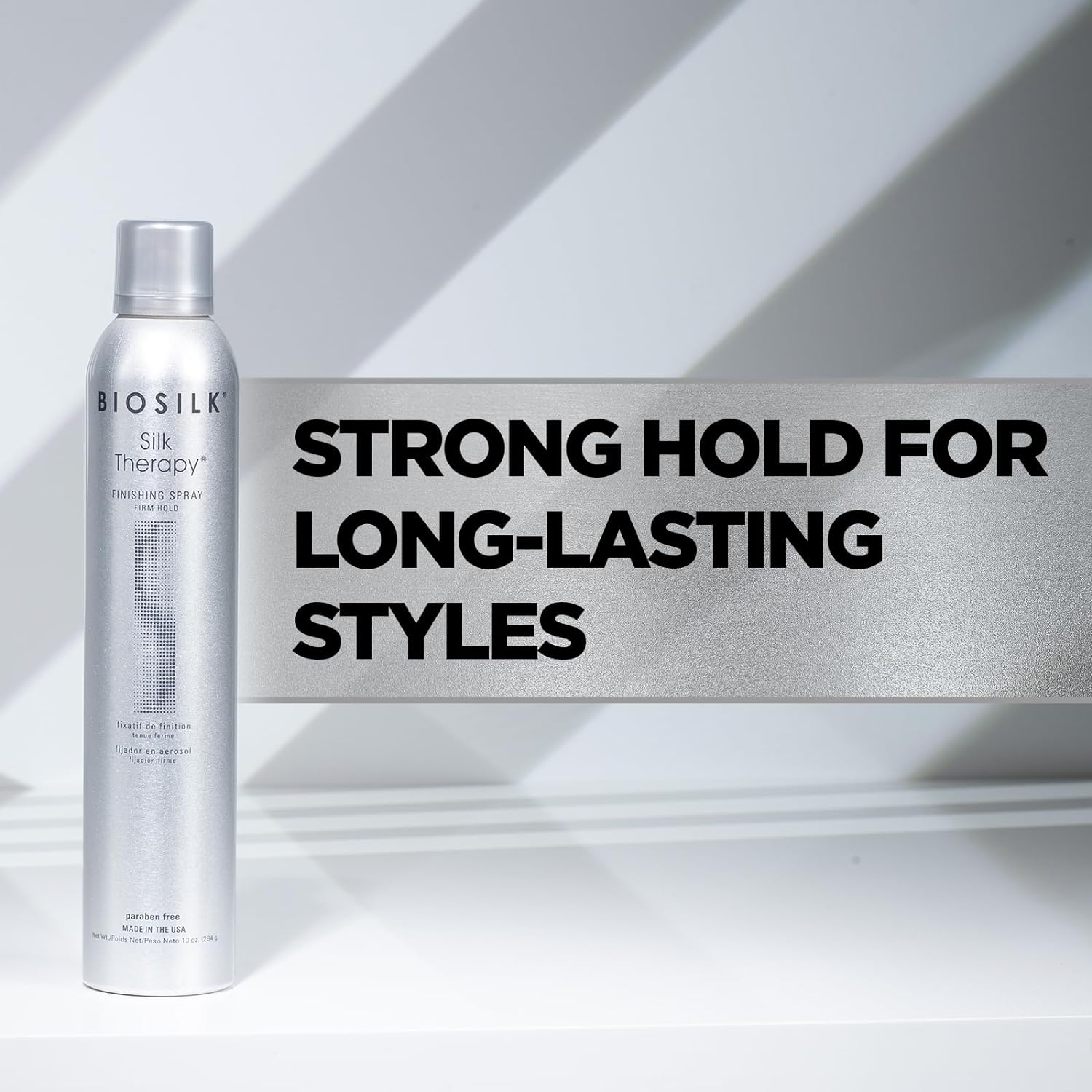 Silk Therapy Finishing Spray Firm Hold, Strong-Hold Hairspray for Long-Lasting Styles, Sulfate, Paraben, & Cruelty-Free, 10 Oz - Timeless Beauty