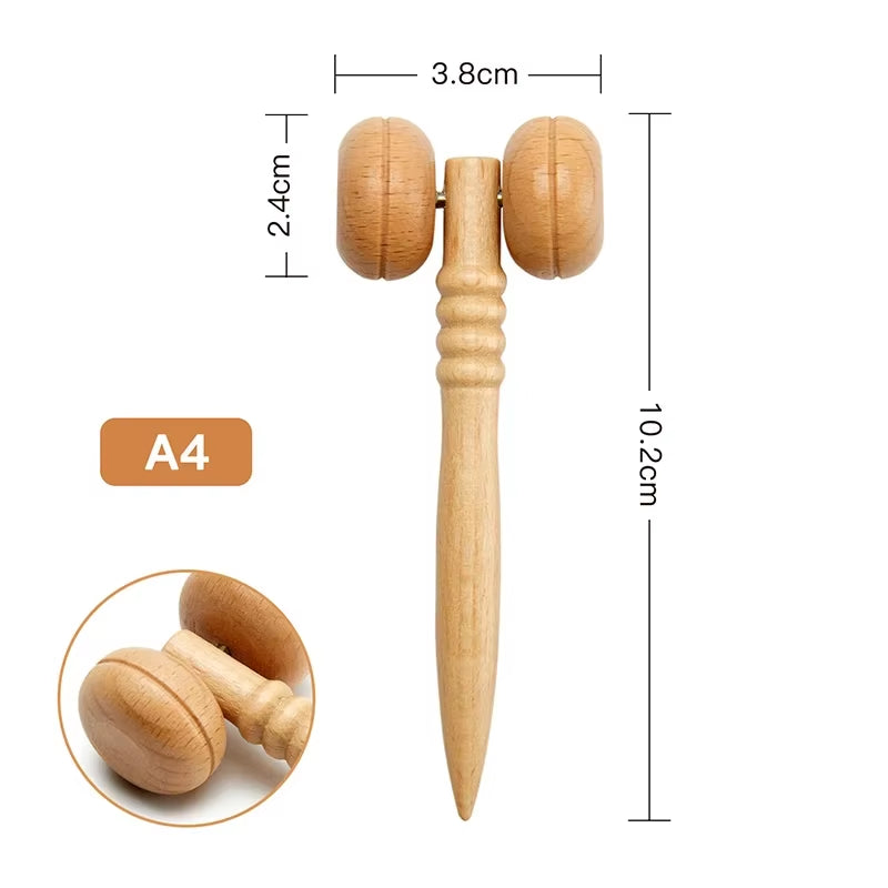 Wooden Facial Lifting Massage Facial Maderotherapy Masajeador Kit Gua Sha Tool Wood Therapy Wrinkle Remover Relaxation Skin Care - Timeless Beauty