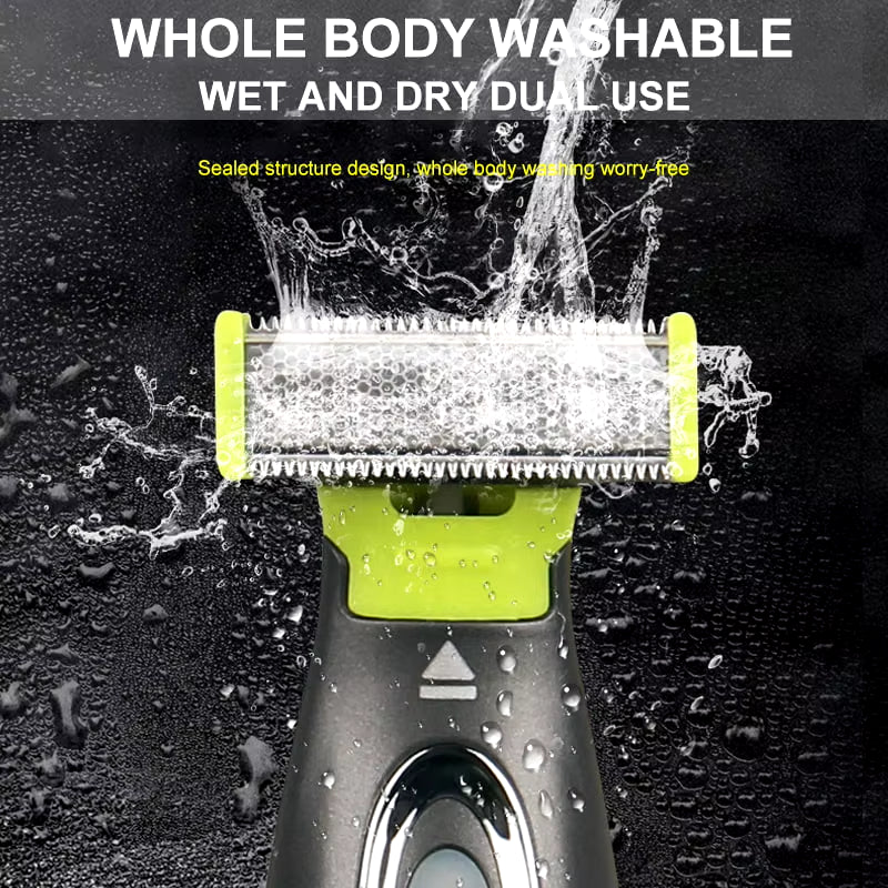Electric Shaver for Men & Women | Portable Full Body USB T-Shaped Blade Trimmer for Beard, Armpit & More | Washable & Rechargeable - Timeless Beauty