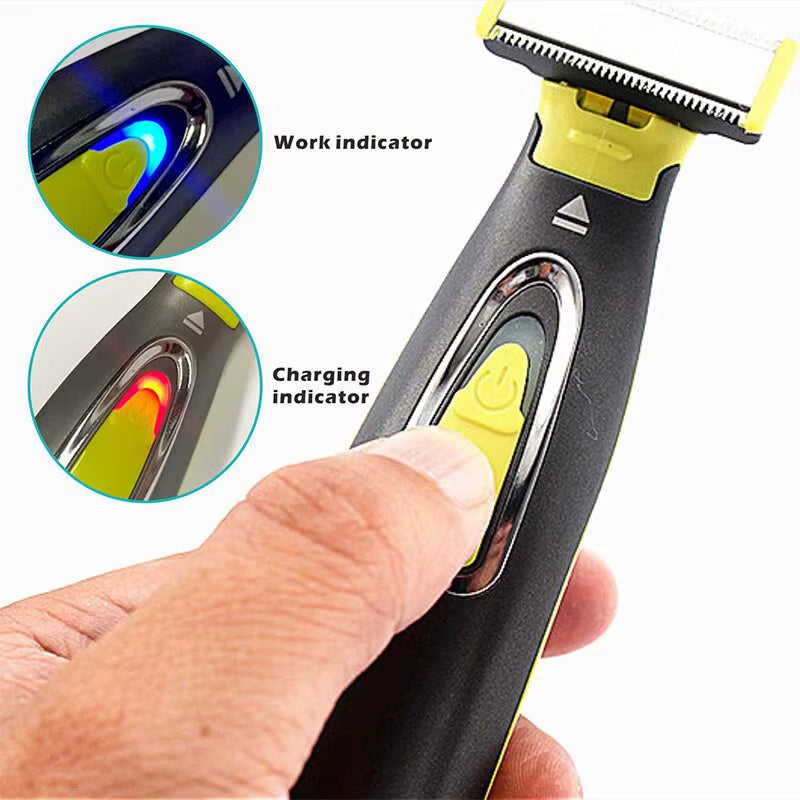 Electric Shaver for Men & Women | Portable Full Body USB T-Shaped Blade Trimmer for Beard, Armpit & More | Washable & Rechargeable - Timeless Beauty