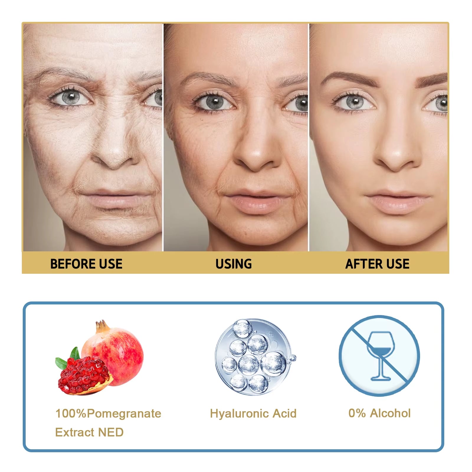 Instant Remove Wrinkle Serum Firming Lifting Anti-Aging Fade Fine Lines Improve Puffiness Moisturizing Brighten Face Skin Care - Timeless Beauty
