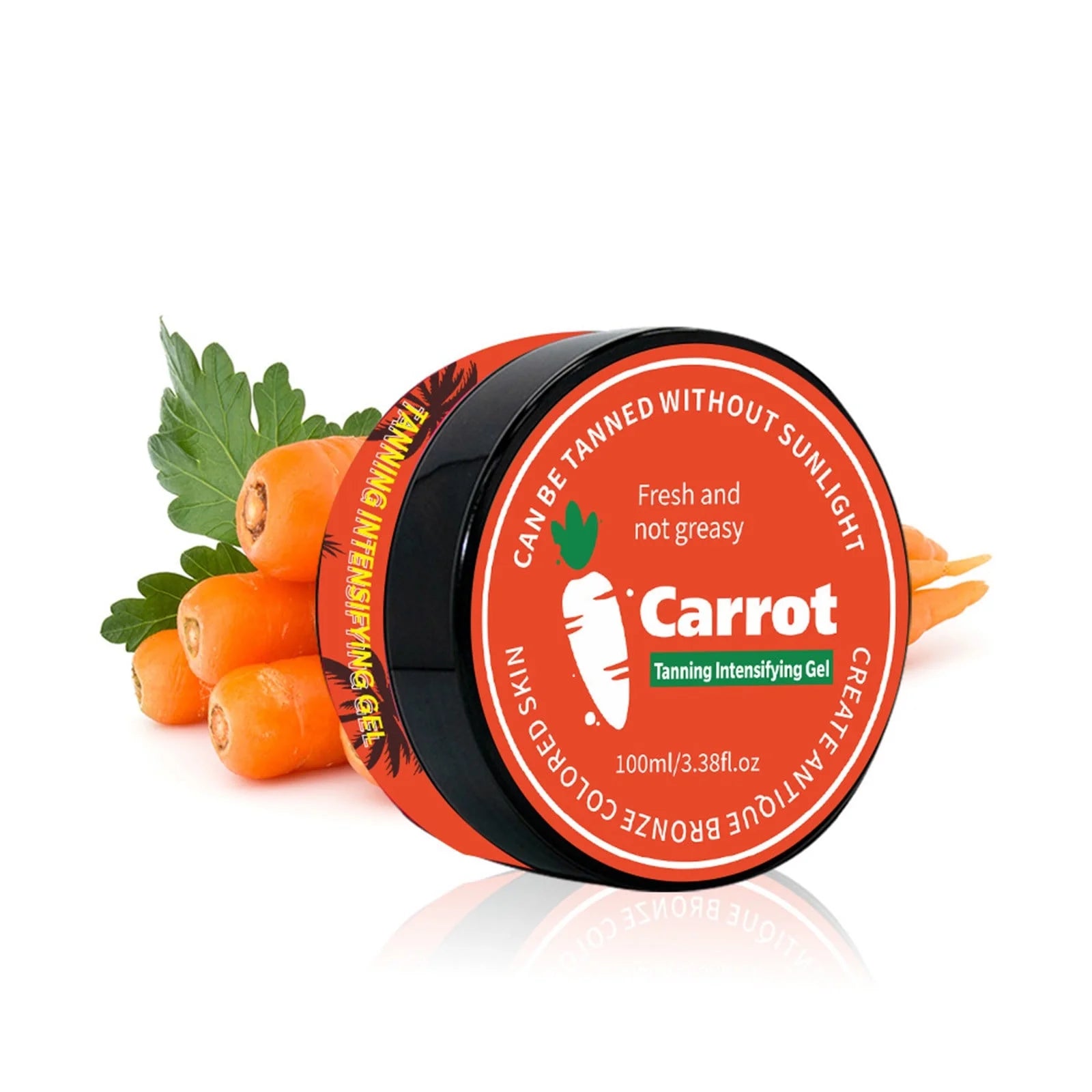 CARROT Tanning Intensifying Gel Peach Beauty Carrot Black Gel 100Ml/3.38Fl.Oz Lasting Gel Brown Tanning Gel for Body Indoor Outdoor Self Tanners Beach Women Men Fl Studio - Timeless Beauty