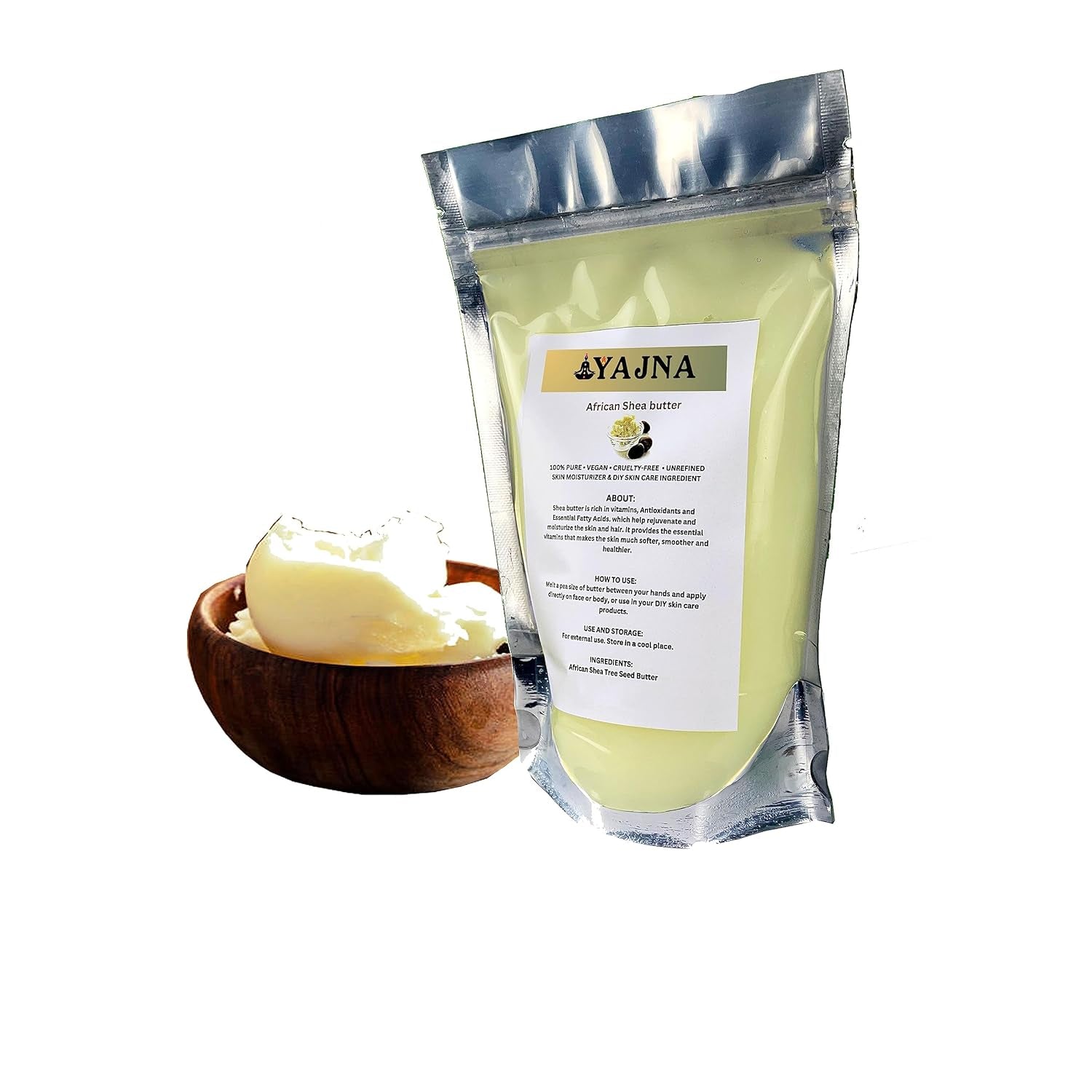 Organic Raw African Shea Butter 100% Pure,Natural & Unrefined| Skin Moisturizer for Face, Body & Hair| 1 LBS/450 GM Ivory/White Grade a | DIY Creams, Balms, Lotions, Soaps| Moisturizes Dry Skin - Timeless Beauty