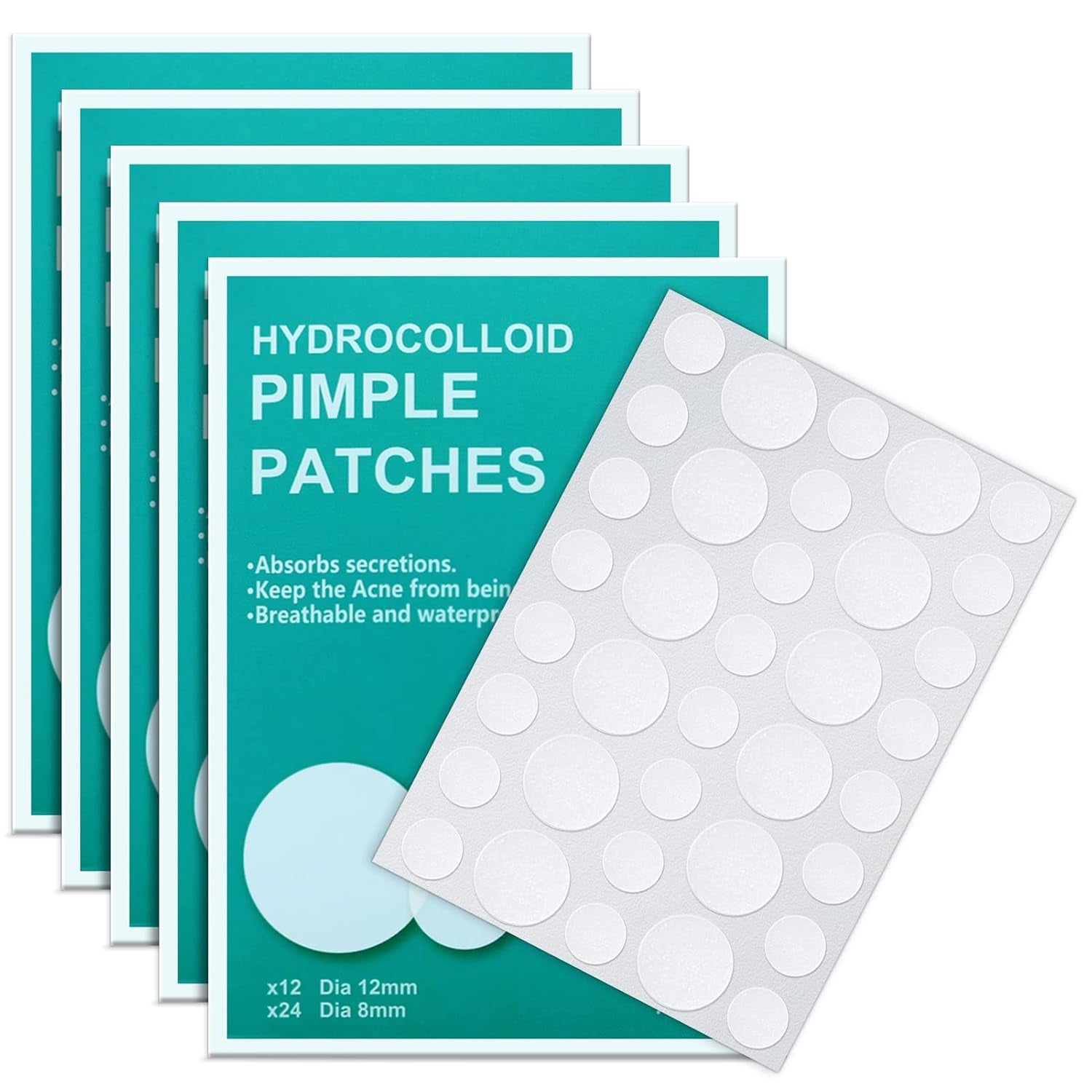 180 Counts Pimple Patches for Face Hydrocolloid Acne Patches for Face Invisible Zit Patches for Face Pimple Patch Acne Spot Treatment Patch Blemish Patches Cover Patches Stickers - Timeless Beauty