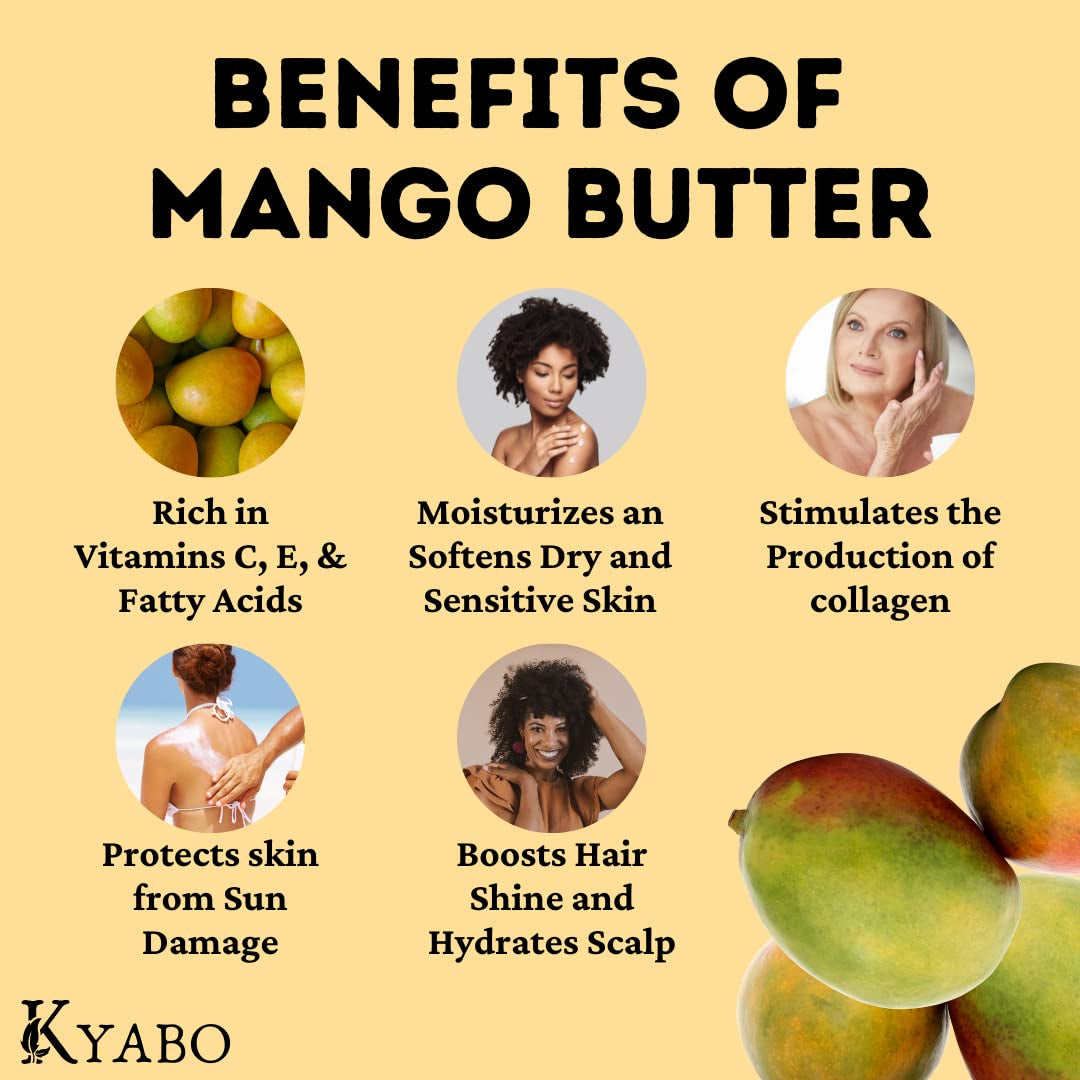 100% Pure Mango Butter, Raw, Organic, & Unrefined, Chemical-Free, Natural Skin Moisturizer, Great for DIY Body Butters, Lip Balm, Sun Tanning Soaps, & Lotions (5 Lb) - Timeless Beauty