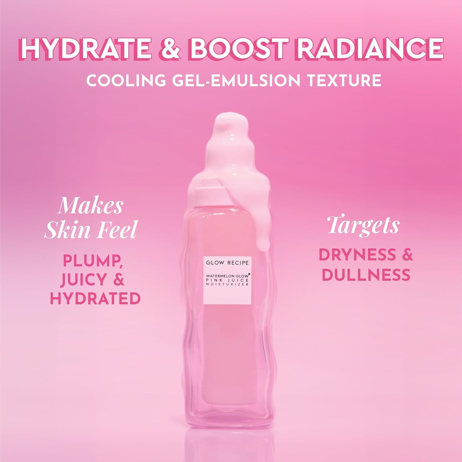 Pink Juice Hydrating Face Moisturizer for Women & Men - Korean Skin Care Moisturizer with Hyaluronic Acid for Glass Skin - Lightweight Gel Moisturizer for Dry Skin (50Ml) - Timeless Beauty