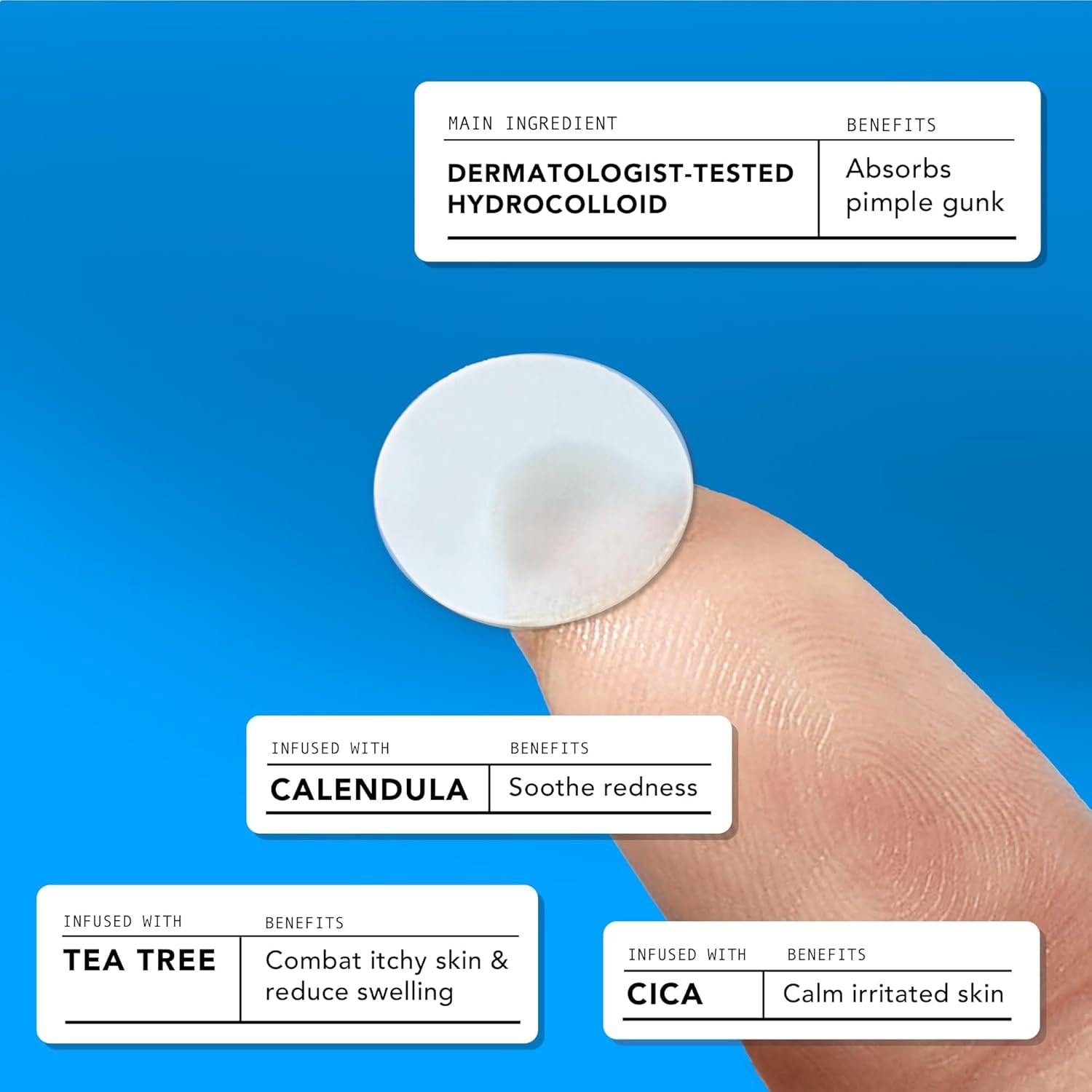 Acne Cover Patches, FSA HSA Eligible Hydrocolloid Pimple Patches for Face with Tea Tree Oil, Korean Skincare Zit Patches for Face | FSA HSA Store Eligible Items | Vegan, Cruelty-Free - Timeless Beauty