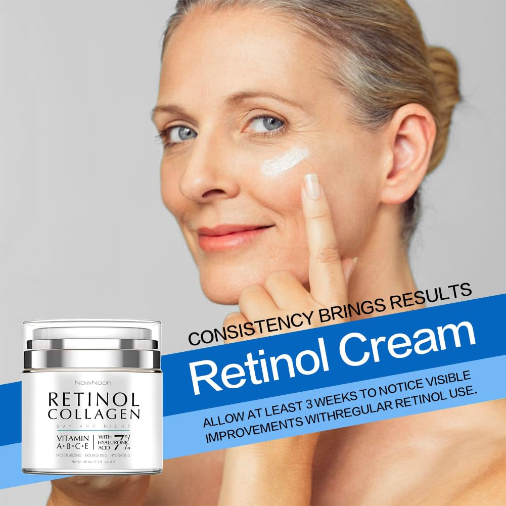 Night Cream Face Moisturizer with Retinol, Collagen, Niacinamide 10%, anti Wrinkle Face Cream, Made in USA, Retinol Cream for Face, anti Aging Face Cream, Face Moisturizer for Women, 1.7Oz - Timeless Beauty