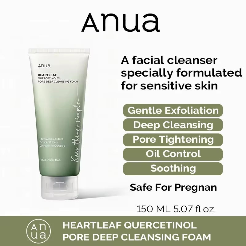 Anua Heartleaf 77% Soothing Toner Clear Pad Pore Control Cleansing Oil 77 Pore Deep Cleansing Foam Korea Skin Care Face Cleanser - Timeless Beauty