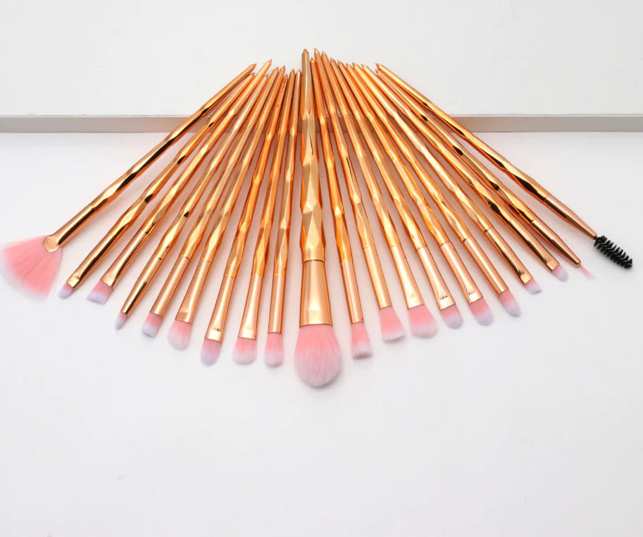 20-Piece Diamond Grip Eye Brush Kit - Timeless Beauty