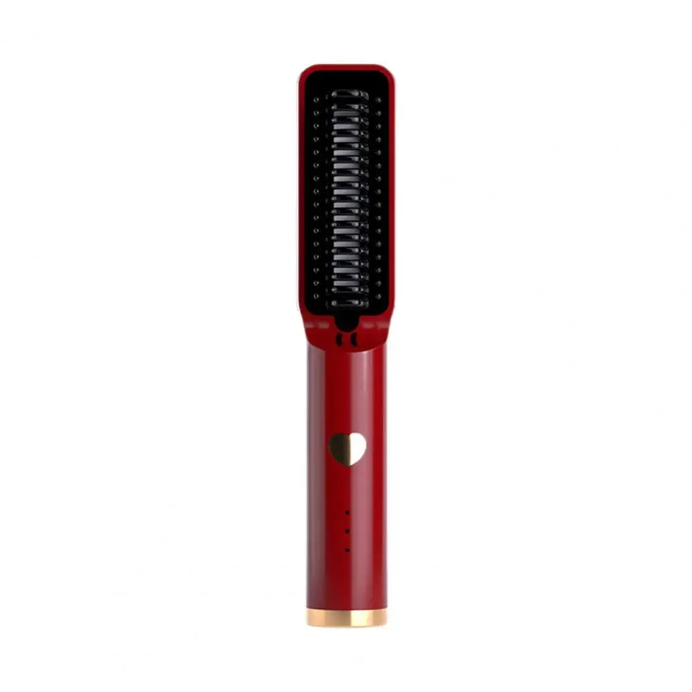 Hair Straightening Comb Portable Wireless Hair Straightener Brush for - Timeless Beauty