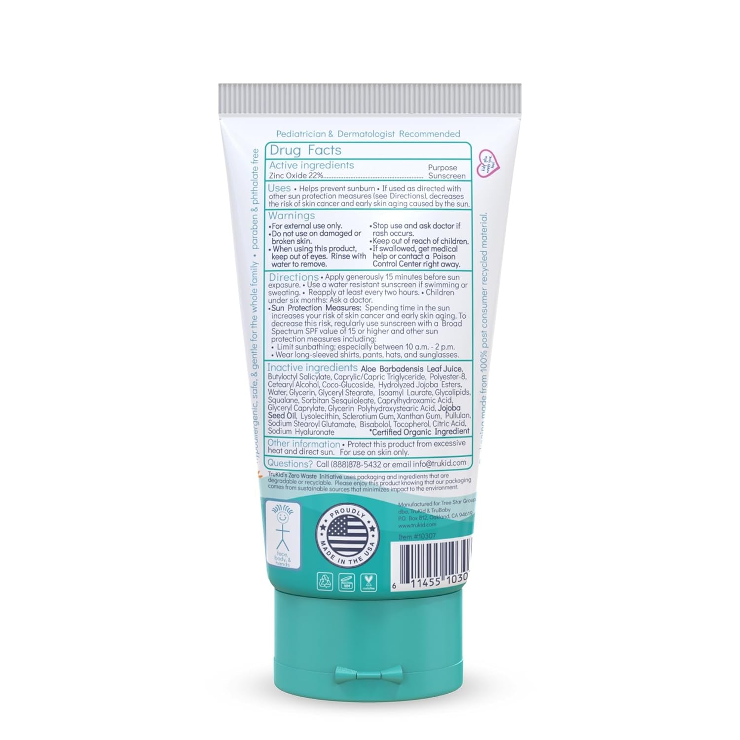 Easy on Mineral Sunscreen SPF 50 - Kids & Baby Sunscreen for Face & Body, Sunblock Protection for Sensitive Skin, Unscented, 3.4Oz - Timeless Beauty
