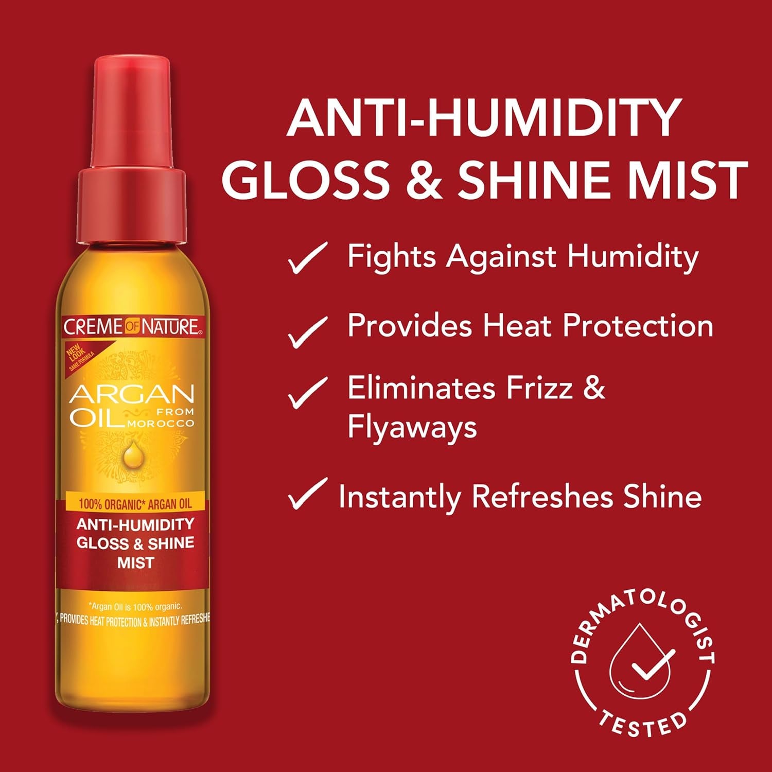 Argan Oil Anti-Humidity Gloss & Shine Mist 4 Fl Oz | Exotic Shine, Heat Protection & Frizz Control with Argan Oil of Morocco - Timeless Beauty