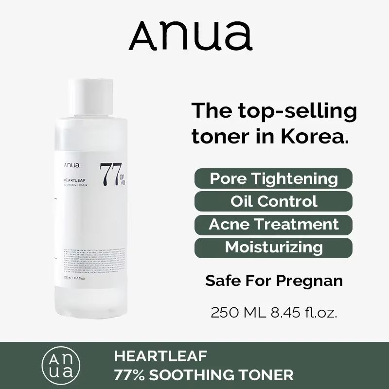 Anua Heartleaf 77% Soothing Toner Clear Pad Pore Control Cleansing Oil 77 Pore Deep Cleansing Foam Korea Skin Care Face Cleanser - Timeless Beauty
