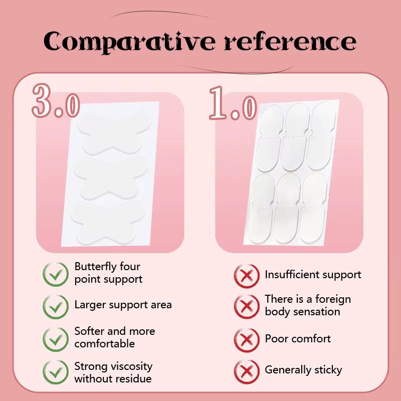 4/8/12/16/20/24/32Pcs Butterfly-Shaped Elf Ear Stickers Corrector Correction Patch Silicone Patches Tape Cosmetics Ears Primer
