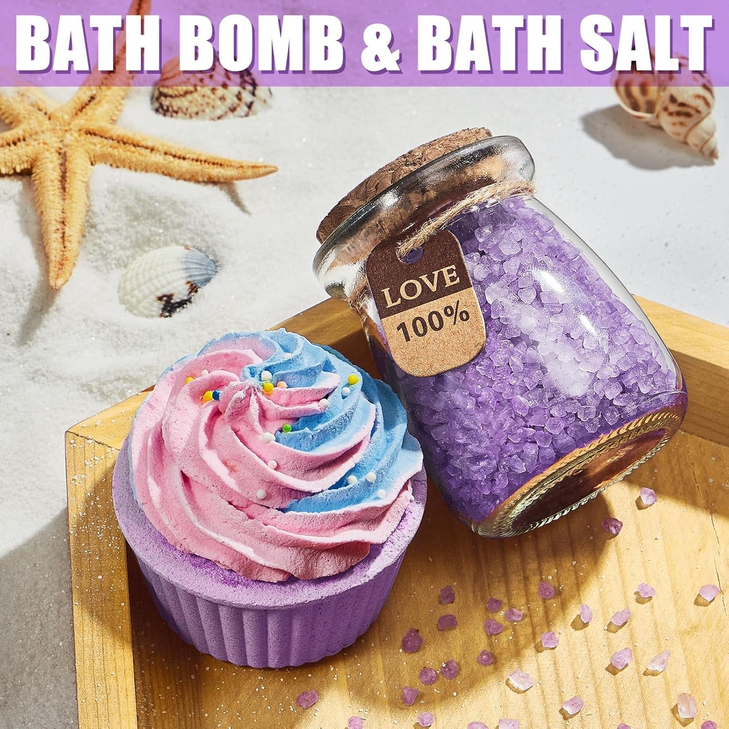 Birthday Gifts for Women Friendship, Lavender Relaxing Spa Gifts Basket Set for Women, Self Care Gifts Unique Happy Birthday Gifts Idea for Mom Her Best Friends Sister Wife Girlfriend Coworker Teacher - Timeless Beauty
