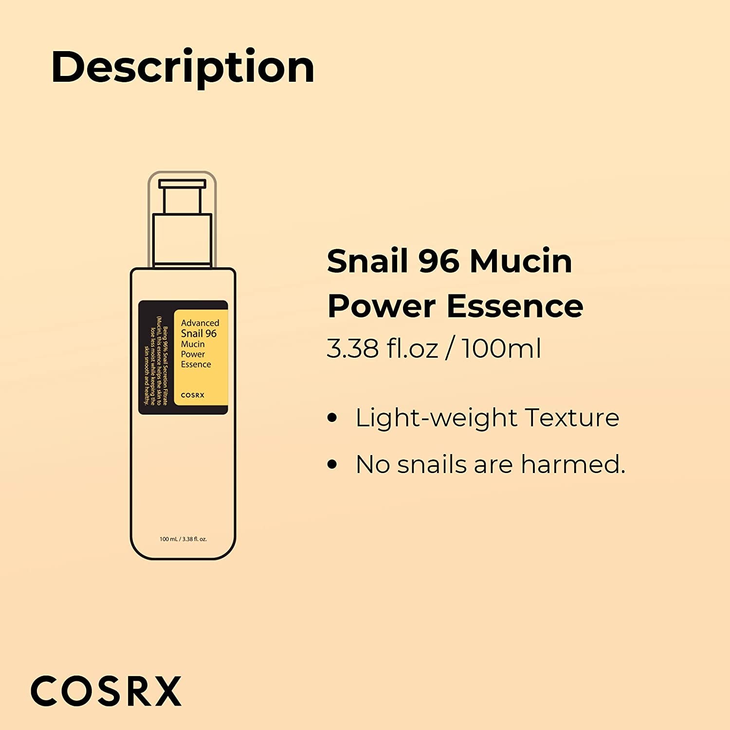 Snail Mucin 96% Power Face Serum 3.38 Fl Oz 100Ml, Hydrating Serum for Face, Self Care, Glow Skin under Makeup, Korean Skin Care, Korean Beauty - Timeless Beauty
