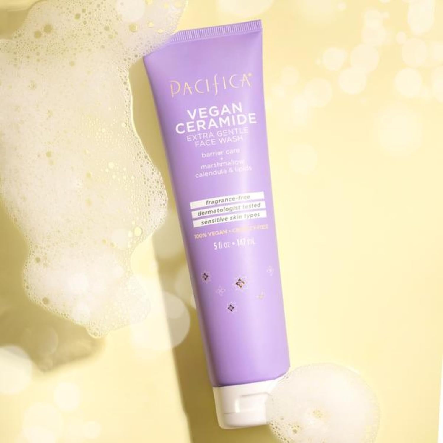 Face Wash Cleanser Vegan Ceramide Barrier Repair Extra Gentle for Daily Use Daily for Sensitive Skin, Fragrance Free, Calendula, Vegan & Cruelty-Free Dermatologist Tested - Timeless Beauty