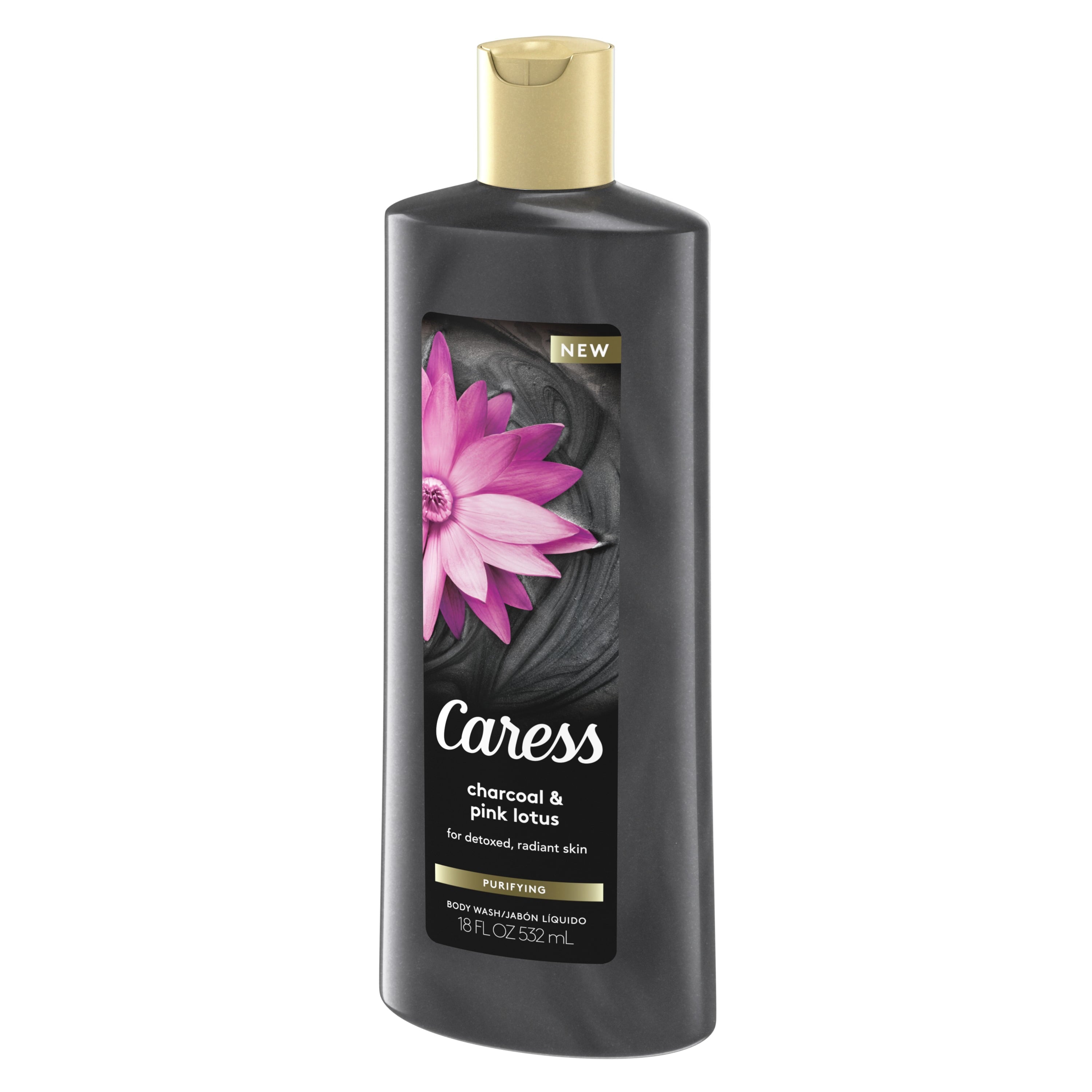 Charcoal and Pink Lotus Womens Body Wash 18 Oz - Timeless Beauty