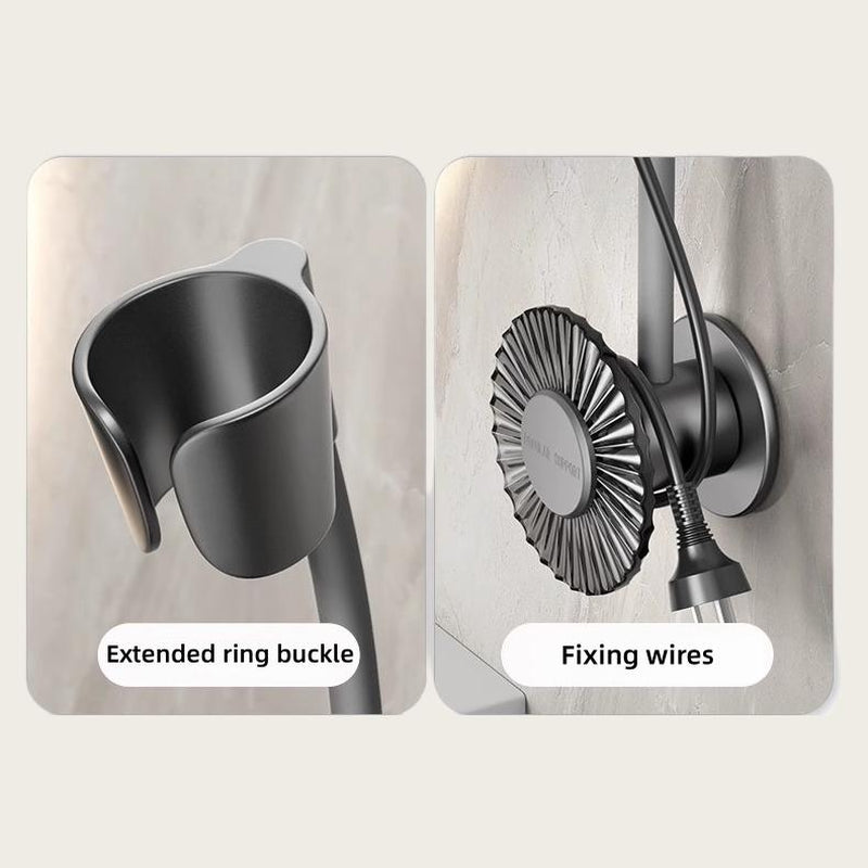 Hair Dryer Stand – Adjustable Angle & Height | Wire Storage, Hands-Free Styling Tool for Bathroom & Vanity - Timeless Beauty