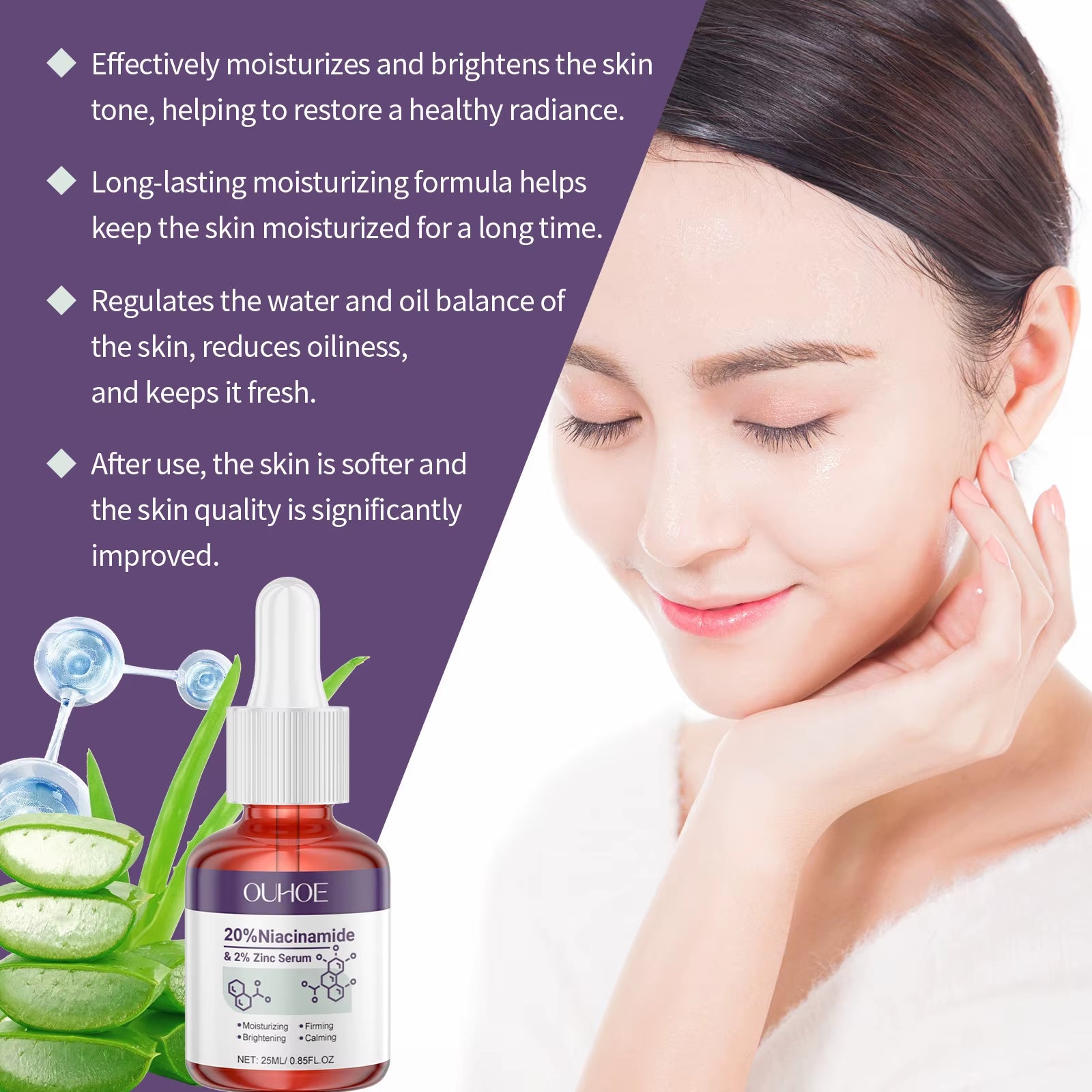 Niacinamide Face Serum Acne Pimple Mark Remover Pores Hydrating Brightening Lighten Moisturizing Essence Improve Rough Skin Care - Timeless Beauty