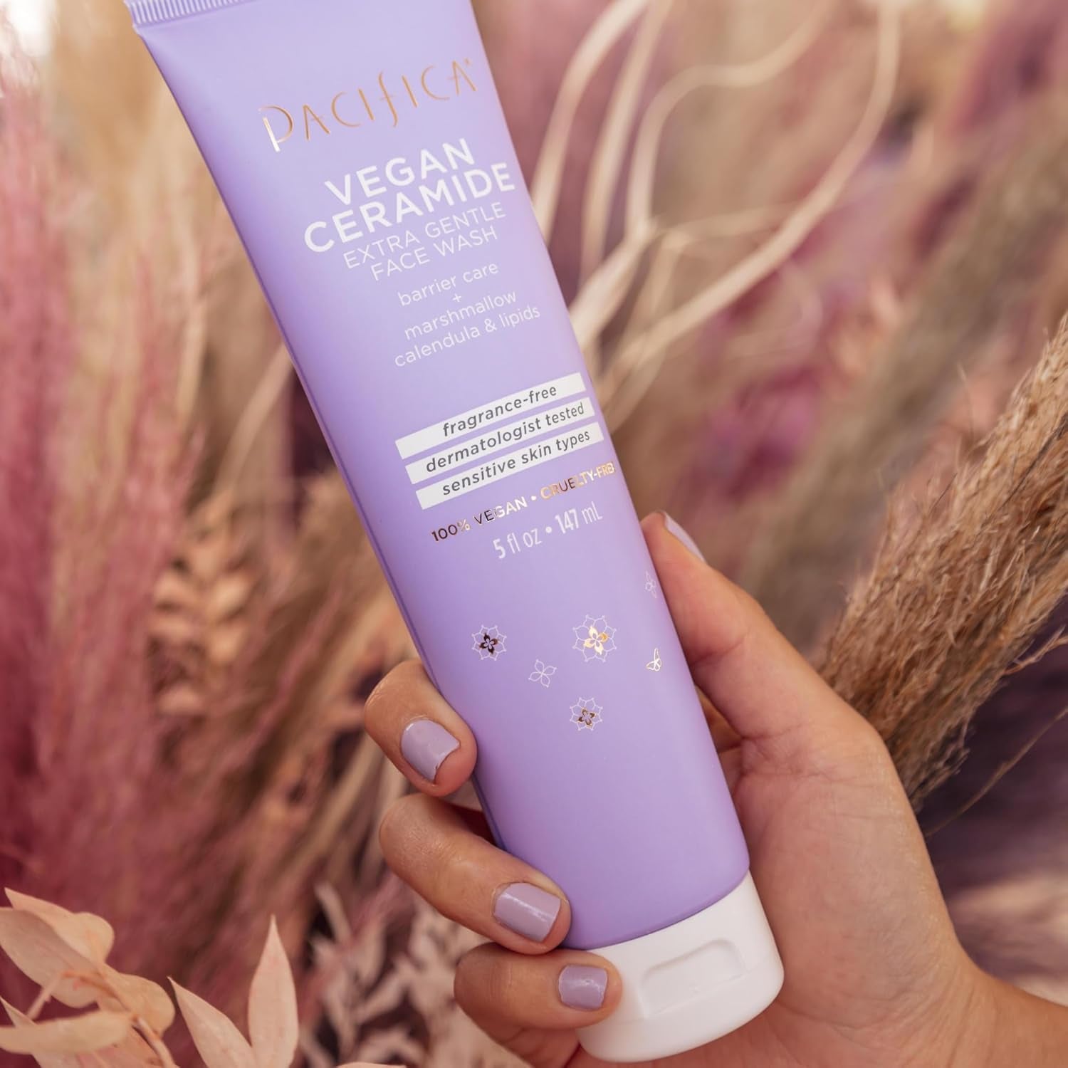 Face Wash Cleanser Vegan Ceramide Barrier Repair Extra Gentle for Daily Use Daily for Sensitive Skin, Fragrance Free, Calendula, Vegan & Cruelty-Free Dermatologist Tested - Timeless Beauty
