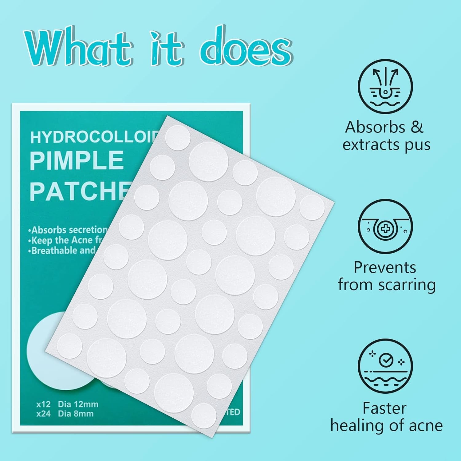 180 Counts Pimple Patches for Face Hydrocolloid Acne Patches for Face Invisible Zit Patches for Face Pimple Patch Acne Spot Treatment Patch Blemish Patches Cover Patches Stickers - Timeless Beauty