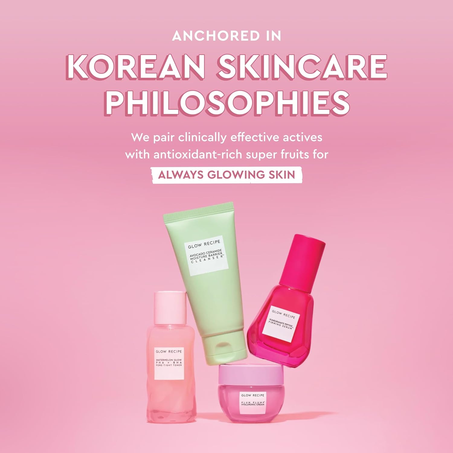 Watermelon Glow Icons Skin Care Gift Set - Niacinamide Dew Drops Face Serum + PHA + BHA Pore Minimizing Toner with Hyaluronic Acid + Pink Juice Facial Moisturizer (3 Count) - Timeless Beauty