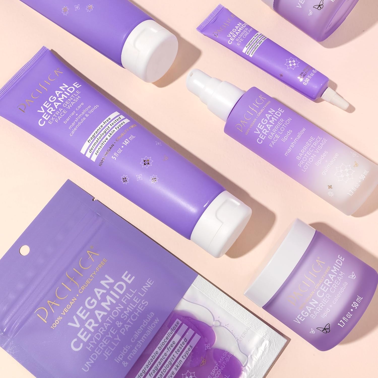 Face Wash Cleanser Vegan Ceramide Barrier Repair Extra Gentle for Daily Use Daily for Sensitive Skin, Fragrance Free, Calendula, Vegan & Cruelty-Free Dermatologist Tested - Timeless Beauty